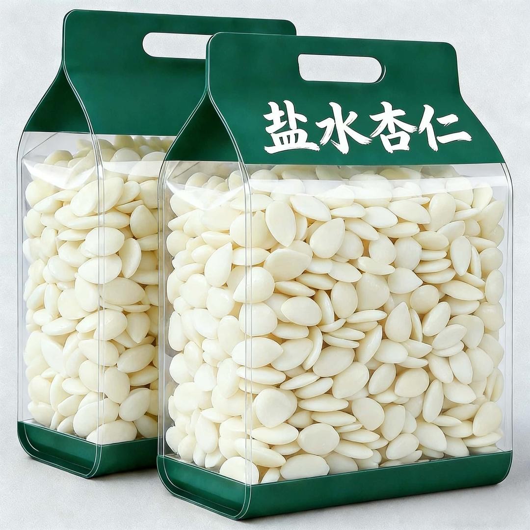 杏仁开袋即食盐水野生山杏仁新鲜湿杏仁凉拌菜熬粥下酒菜