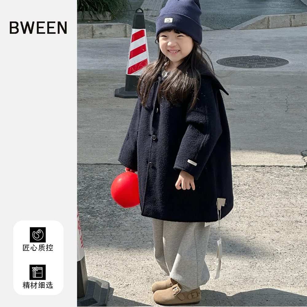 女童呢大衣，抗风超有型