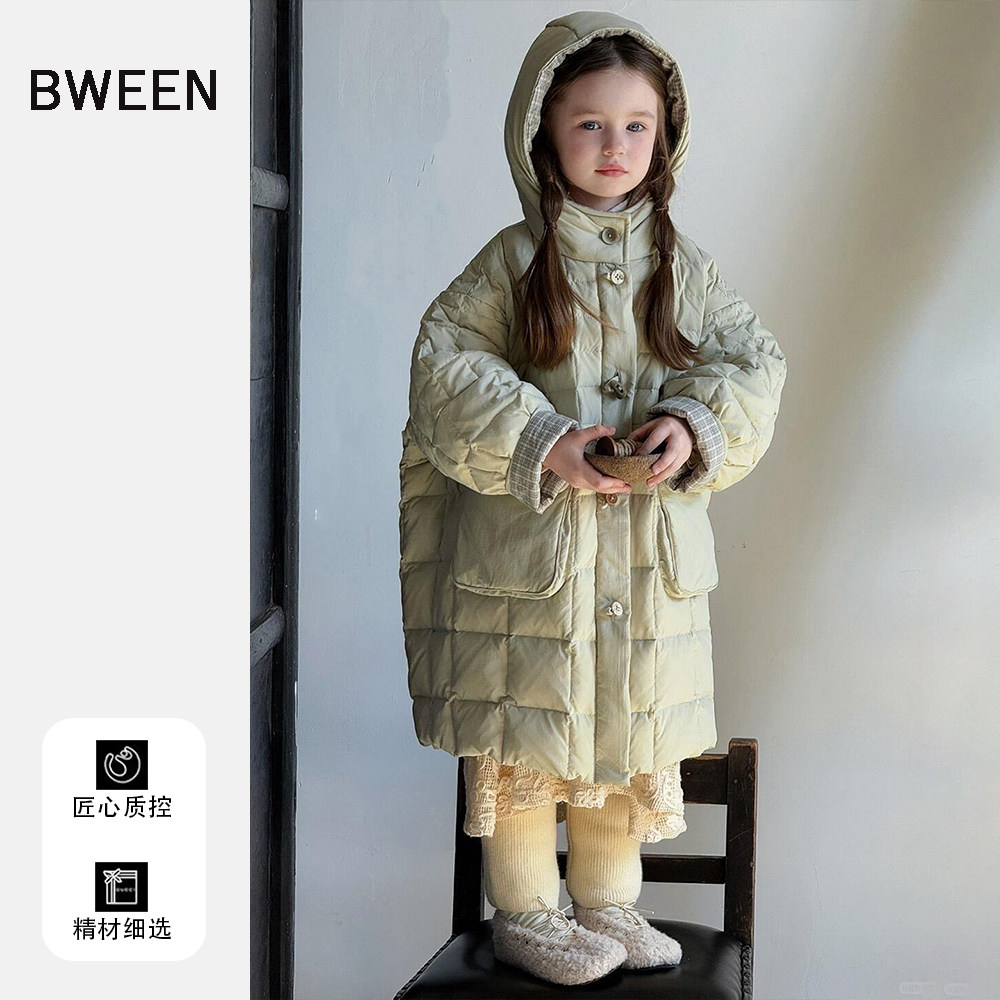 女童羽绒服冬款2025新款洋气儿童时尚白鸭绒宽松保暖过膝长款外套,童装/婴儿装/亲子装,羽绒服,淘宝优惠券,粉丝福利购,淘宝优惠卷