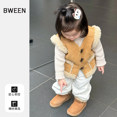 一件过冬的皮毛一体女童棉服冬季