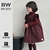 25年小女孩时髦可爱百搭背心裙儿童裙子秋冬款 女童连衣裙秋季 新款