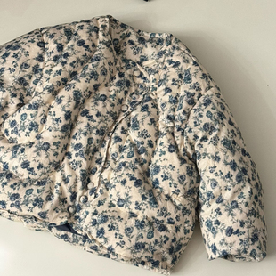 女童碎花羽绒服冬季2025新款洋气儿童韩版女宝宝时尚加厚保暖外套