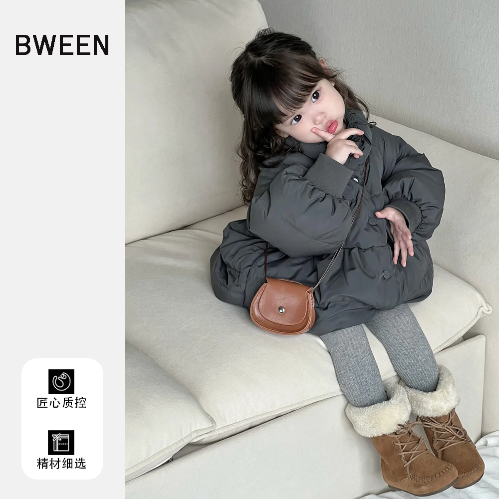 女童羽绒服冬款2025新款休闲韩系小女孩可爱保暖宽松儿童衣服冬季