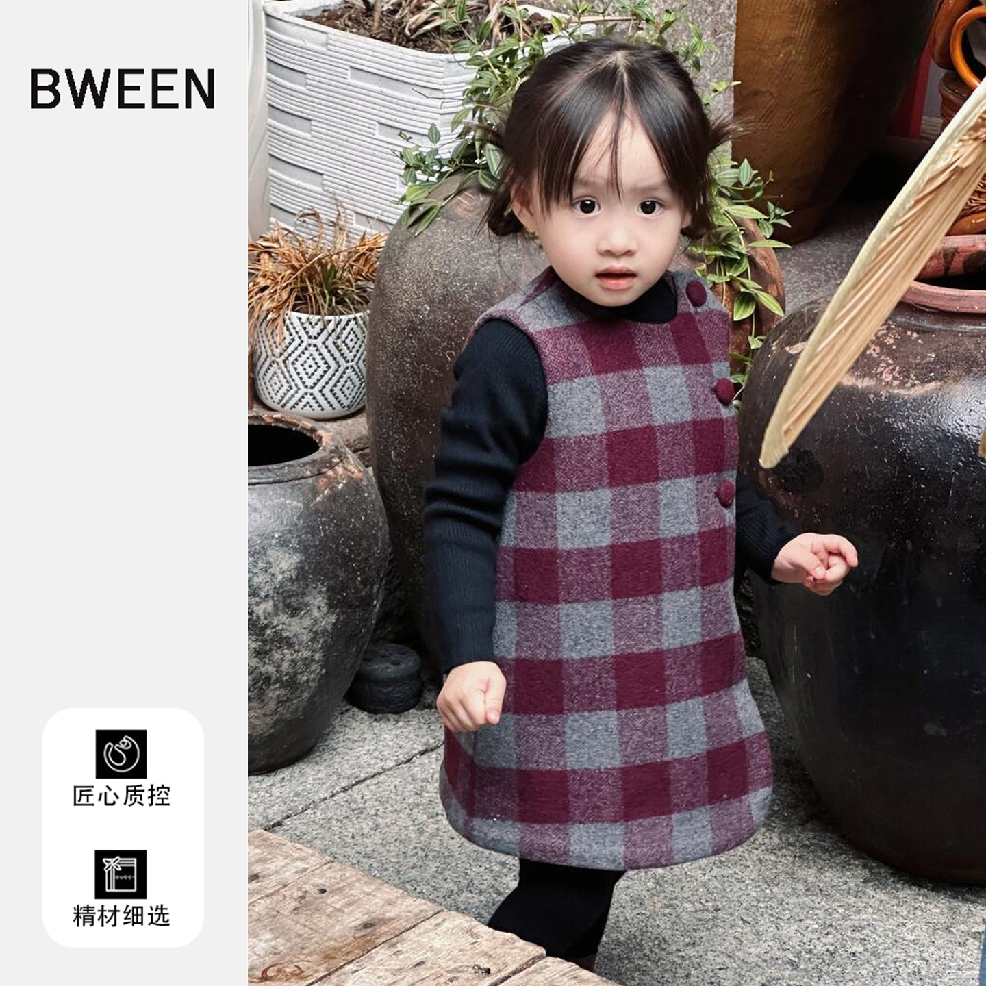 版型优秀的毛呢女童连衣裙