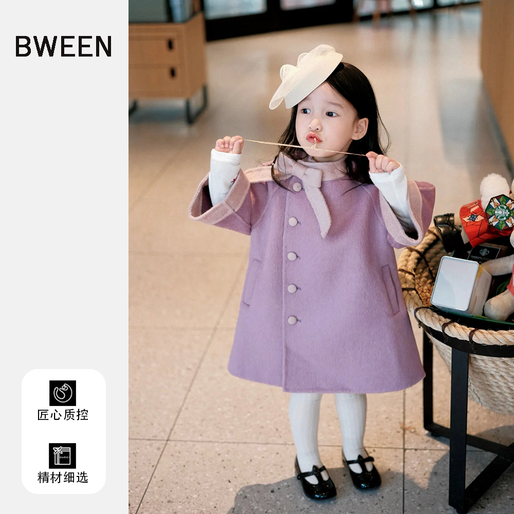出乎意料的女童洋气时髦呢大衣~