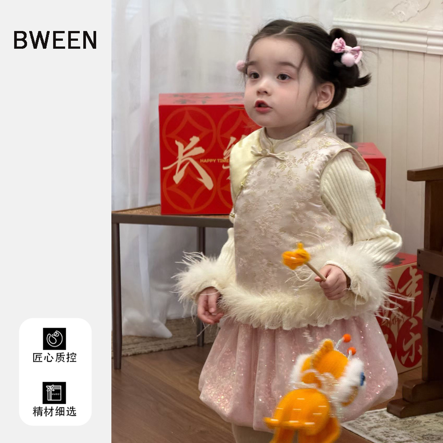 超赞复古工艺的女童套装