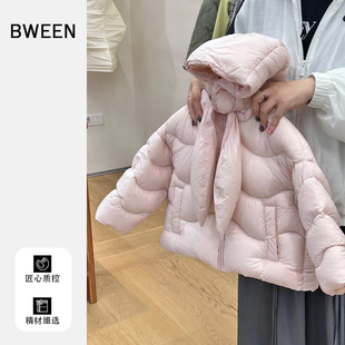 女童羽绒服冬季2025新款女宝宝洋气连帽加厚保暖白鸭绒儿童外套冬