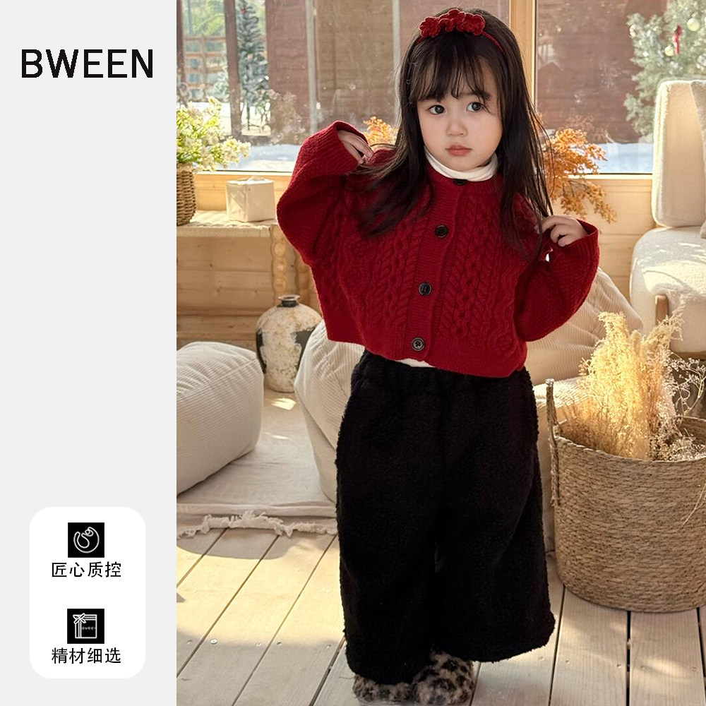 女童新年服毛衣冬季2025新款洋气儿童韩版时尚保暖红色麻花针织衫,童装/婴儿装/亲子装,毛衣/针织衫,淘宝优惠券,粉丝福利购,淘宝优惠卷
