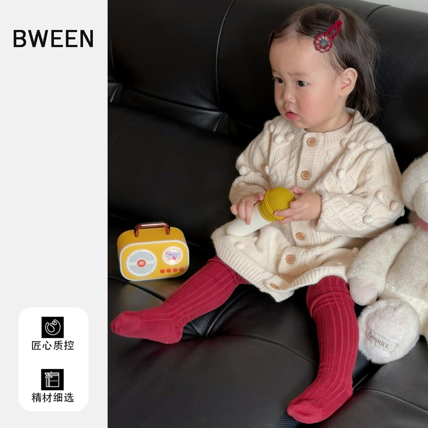 上身很方便的针织女童连衣裙冬季