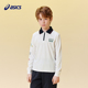 ASICS T恤吸湿排汗抗菌印花polo衫 亚瑟士儿童2025年秋季 翻领长袖