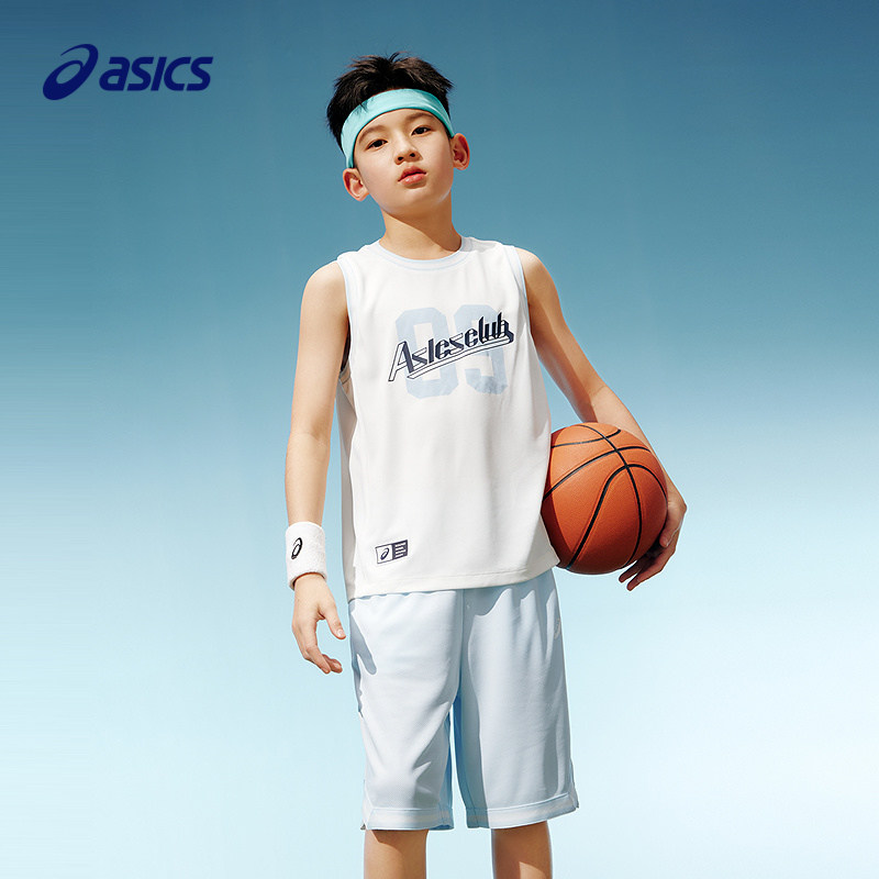 【商场同款】ASICS/亚瑟士儿童26年夏季男生篮球服运动套装针织