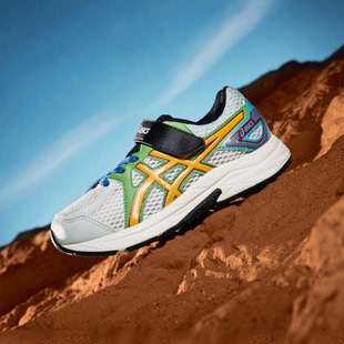 透气专业跑步鞋 Asics 男女童缓冲中底耐磨运动鞋 亚瑟士童鞋 25新款