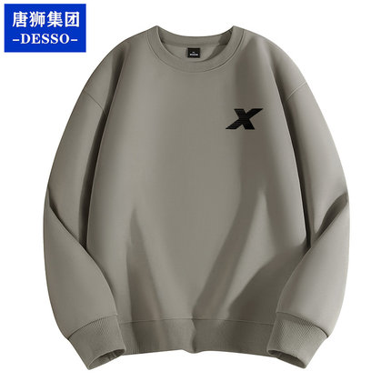 唐狮集团DESSO卫衣男春秋季2024新款秋冬季加绒加厚潮牌运动上衣