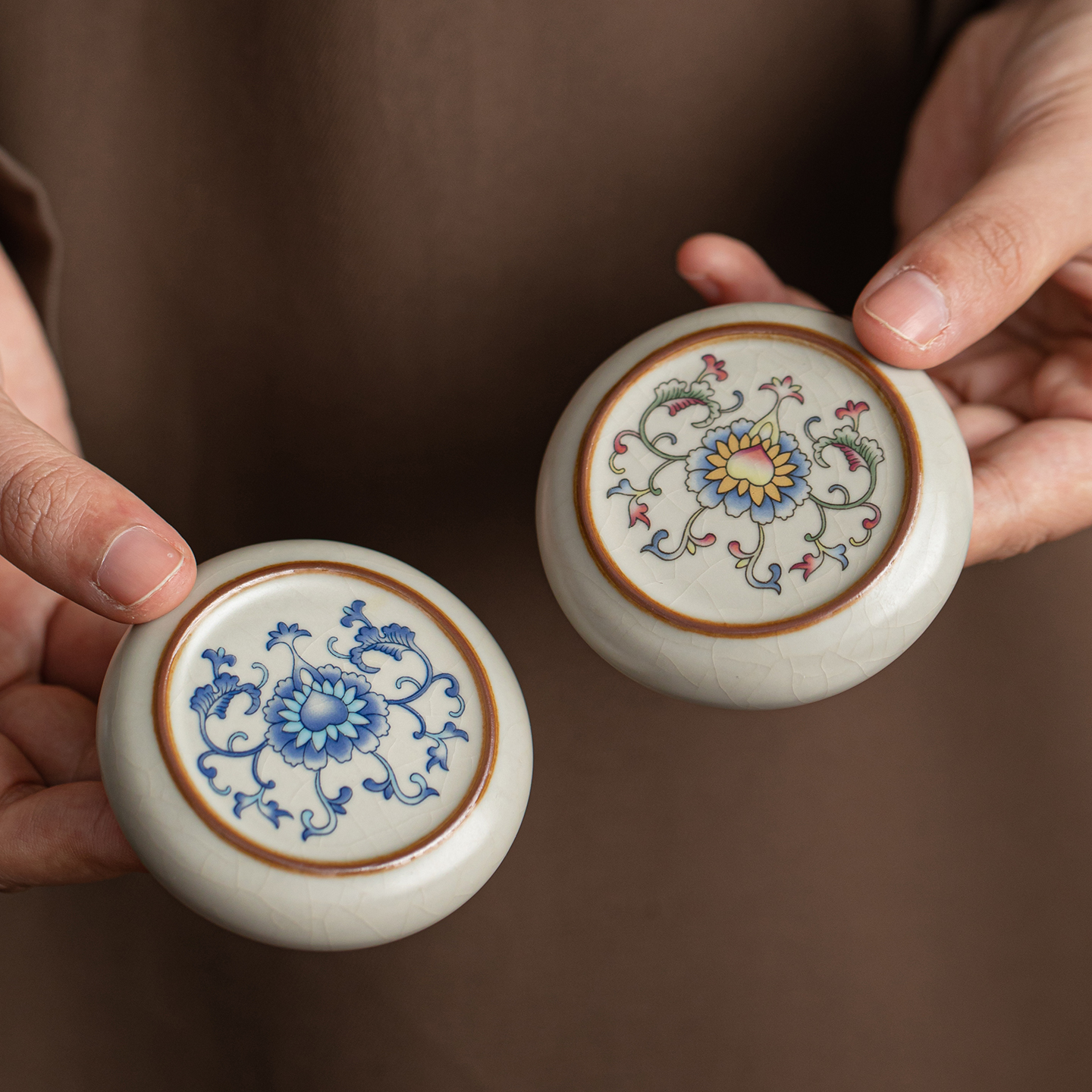 中式茶盖茶杯垫茶道用品盖置摆件