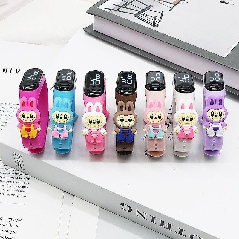 新款M3拉布布卡通公仔儿童小学生手表幼儿园礼品表男女孩电子手表