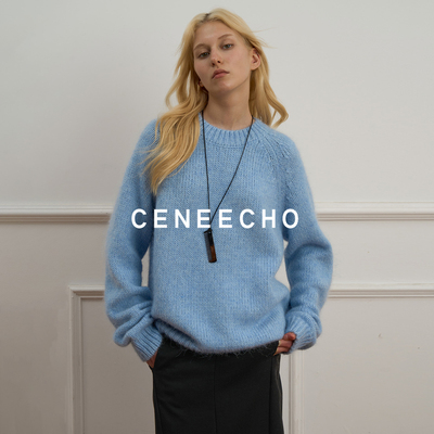 CENEECHO羊毛混纺圆领套头毛衣