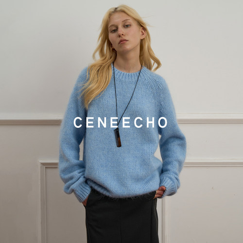 CENEECHO羊毛混纺圆领套头毛衣