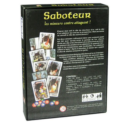 极速Sabotegur Board Game 1+2 Version/Saboteur1 Version Jeu