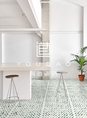 极速有道 水磨石瓷砖墨绿色红w砖网红店工装露台花园地砖墙砖600x