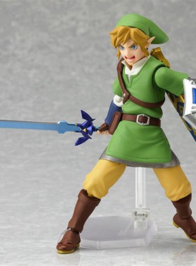 极速The Legend of Zelda Skywarzd Sword 14cm Link Action Figu