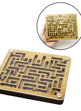 极速Wooen Labyrinth Maze/Balance Board Table Maze Solit.aire