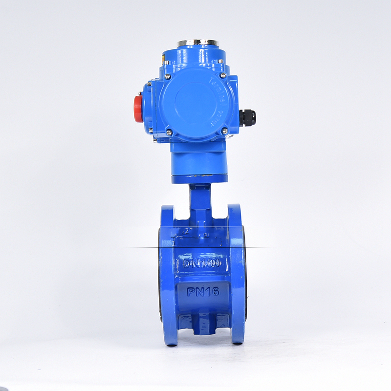 极速D9b41F-10/16Q电动球墨铸铁四氟法兰蝶阀DN40-900软密封中线