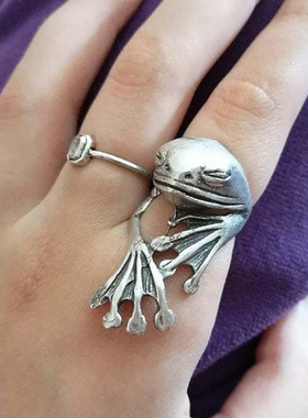 极速Cute Fortune Cat Animal Rings Couple JeNwelry Adjustable