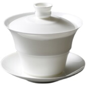 极速竹节款 薄胎白瓷三才小容量骨瓷D盖碗潮汕泡茶工夫茶具单丛茶