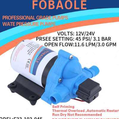 极速新品爆品12V24V直流电动隔膜泵房车KG游艇生活增压供水自吸清