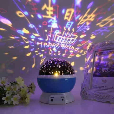 极速过生日c气氛道具创意生日浪漫星空投影灯仪旋转男女孩生满天