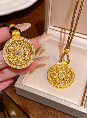 韦雪同款黄金八宝罗盘镶钻
