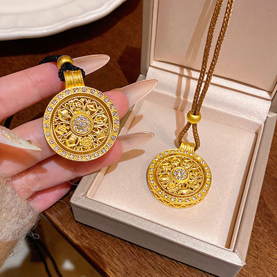 韦雪同款黄金八宝罗盘镶钻