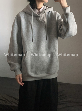 wtmp秋季重磅400G纯色连帽卫衣男女潮牌质感版型抗皱面料基础上衣