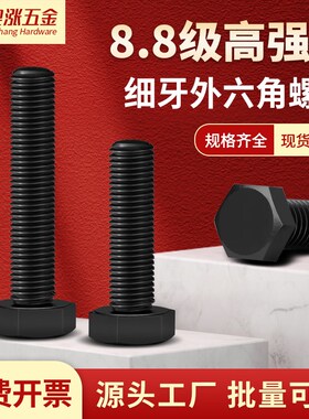 速发8.8级4强度细牙外高角螺丝全牙半牙螺栓m8m10m12m1六m16