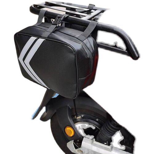 新品电动车挂f物包电瓶车收纳神器储物袋防水驮包摩托车后座货架