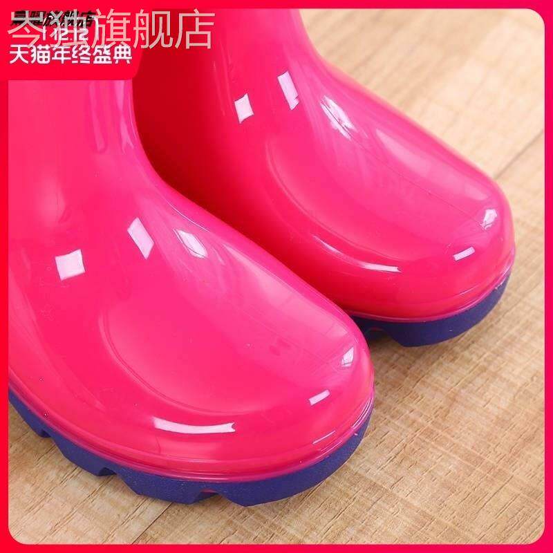 极速新品2-10i岁儿童雨鞋男女童水鞋加绒卡通胶靴宝宝水靴防滑胶