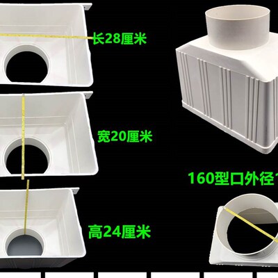 新品方形雨水口接水管屋檐雨水槽漏斗排水管方型下水道屋Z顶pvc雨