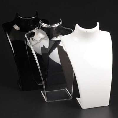 极速Plastic Mannequoin Necklace Display Bust Stand Holder Je