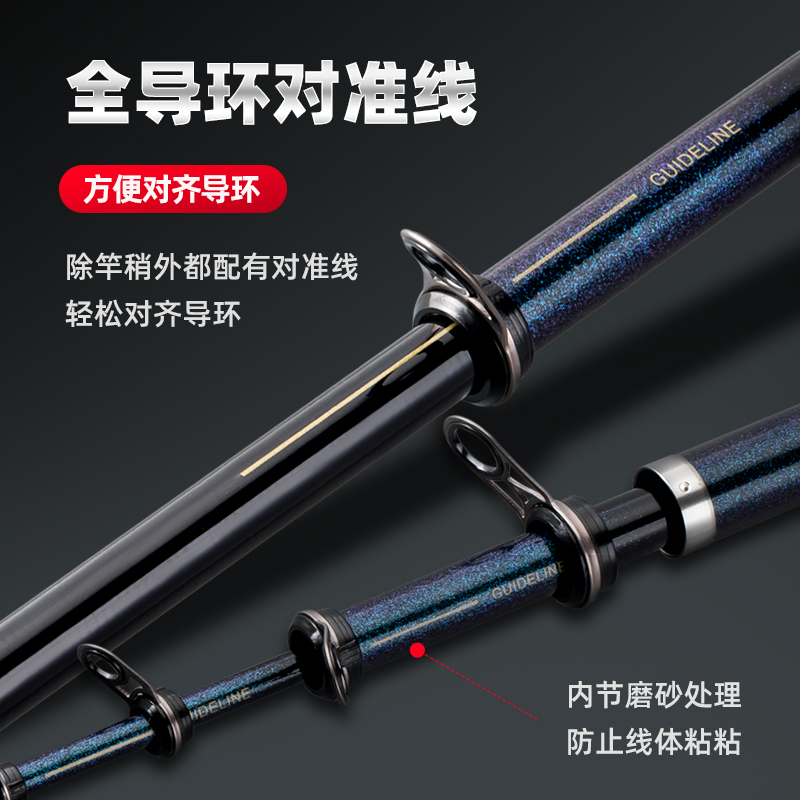 速发苍翎矶钓竿大环滑漂矶竿3.9米海鲈竿4.5米滑漂杆船矶翘嘴碳素
