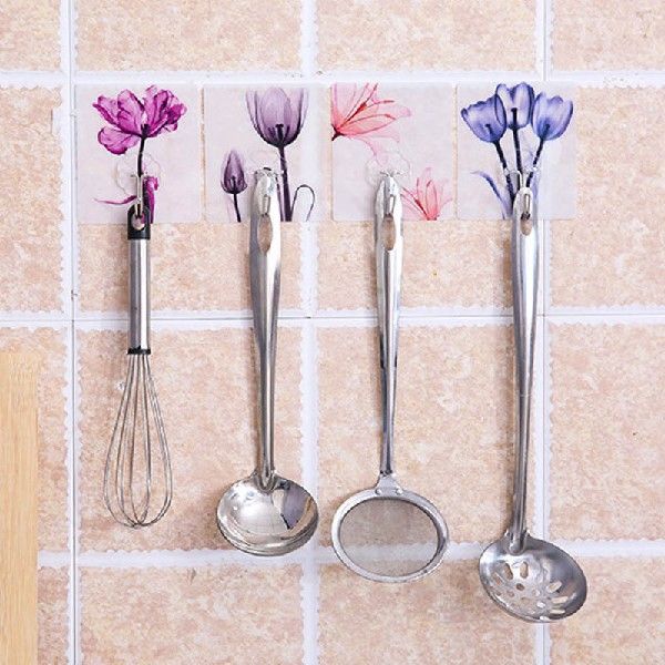 速发1Pcs Sticky Hook Flowers Traceless Strong Sticky Hooks