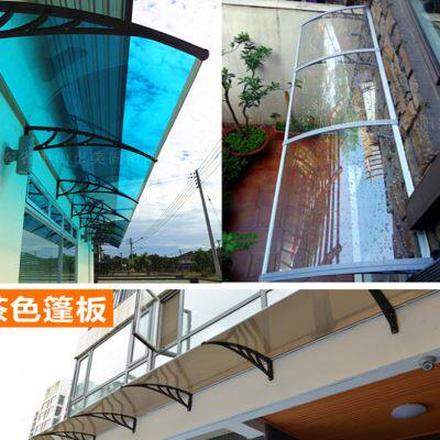 极速铝合金雨棚遮阳棚窗户阳台大门挡雨篷家N用防雨无声PC耐力板