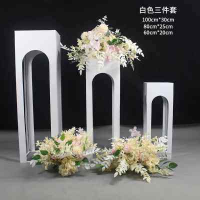 极速新品白色柱舞台装橱窗新款方饰婚庆道具铁P艺布置路引甜品台