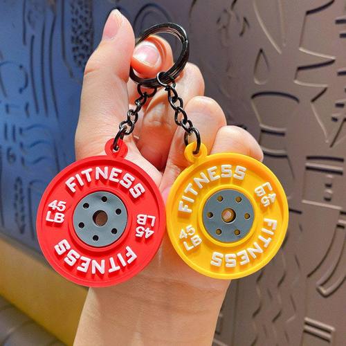 杠铃情侣挂件健身片包包迷你小