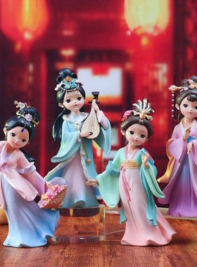 四大美女国潮古风宫廷少女心桌面