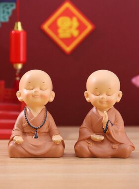 小号和尚摆件装饰品茶桌办公室