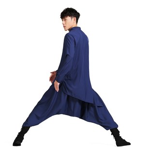 套装 素蓝印少数民舞男士 男艺考白马蹈族元 速发蒙古族蒙演出服新款