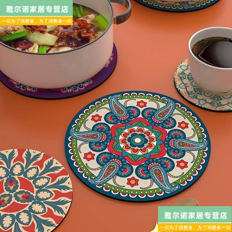 速发花瓶底座防滑垫桌面隔热垫家用碗垫杯垫圆形餐桌垫吸水托盘垫