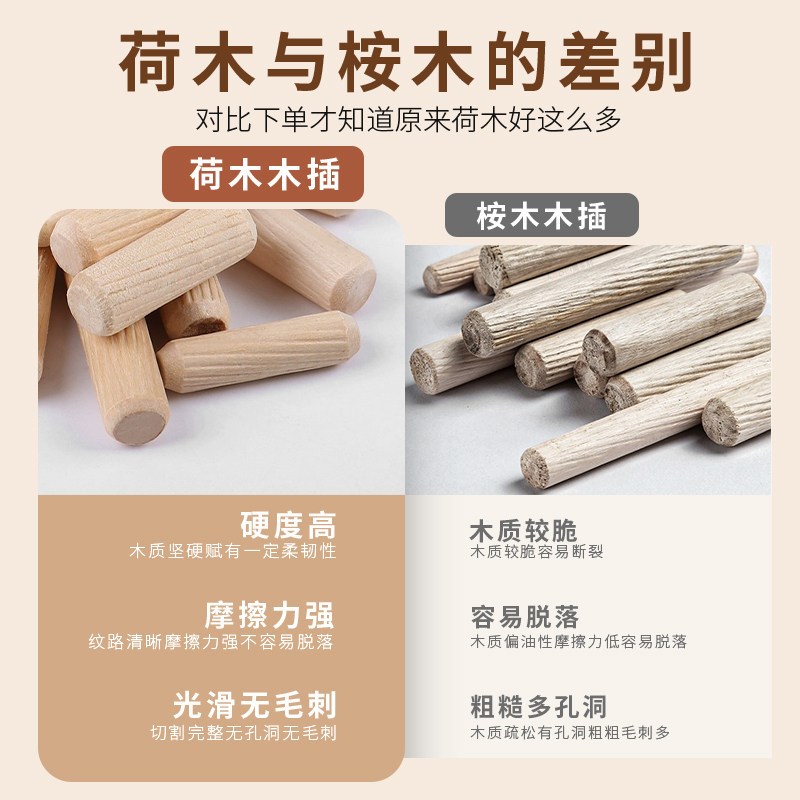 速发斜纹实木荷木棒家俱连接件固定件整体橱柜柜子木塞钉木楔子圆