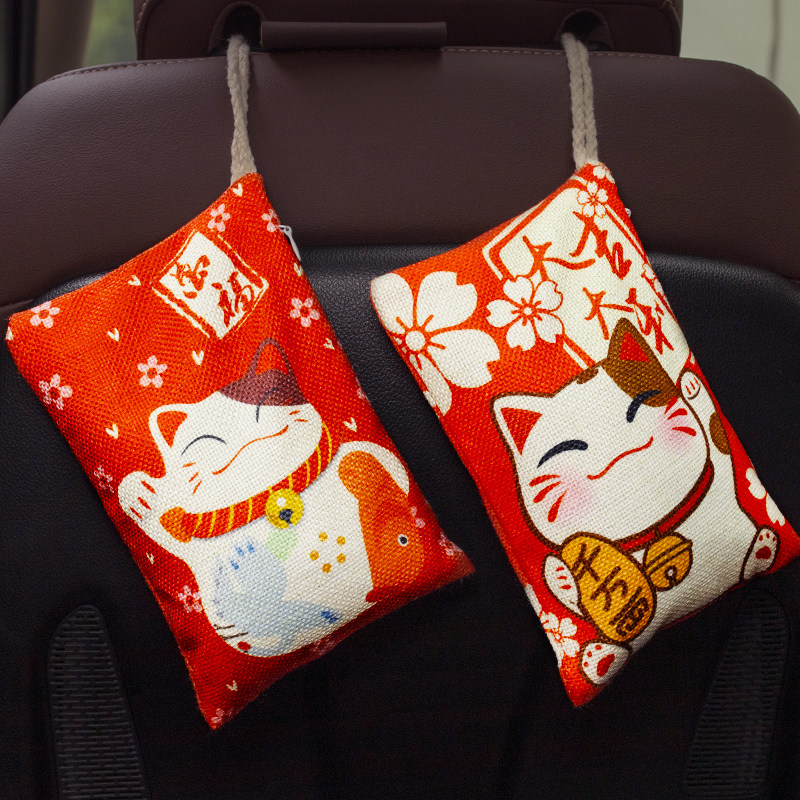 速发招财猫醛炭包汽车用去甲竹去异味新车内除臭活性炭车载除味碳