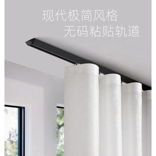 浴帘轨道顶装套装免打孔隔断淋浴帘防水布防霉速干浴帘卫生间专用